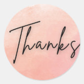 Peach Thanks Sticker ラウンドシール (正面)