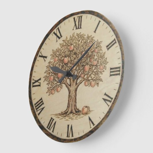 Peach Tree Wall Clock  ラージ壁時計 (傾斜)
