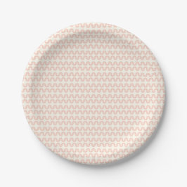 Peach Wave Paper Plate ペーパープレート