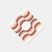 Peach Wave Symmetry スタンダードカクテルナプキン (角)