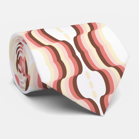 Peach Wave Symmetry ネクタイ (ロール)