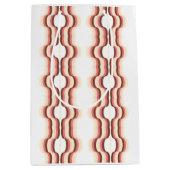 Peach Wave Symmetry ミディアムペーパーバッグ (正面)