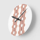 Peach Wave Symmetry ラウンド壁時計 (傾斜)
