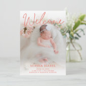 Peach Welcome Photo Birth発表 招待状 (スタンド正面)