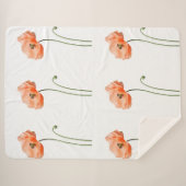 “Peach Whisper” “Solitary Bloom” “Elegance in Stil シェルパブランケット (正面(横))