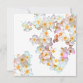 Peach Wildflower Funeral Thank You Card 招待状 (裏面)
