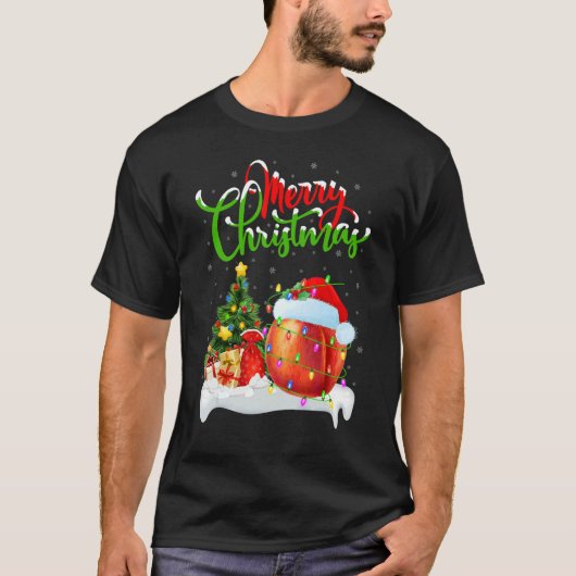 Peaches Fruit   Xmas Decorations Santa Peaches Chr Tシャツ (正面)