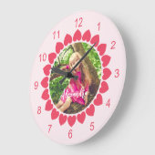 Peachyカスタムハートサークルの写真 ラージ壁時計 (傾斜)