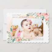 Peachyフローラ写真誕生のお知らせ 案内状 (正面)