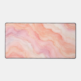 Peachy Agate | 優しいソフトパステルウォーターカラーオンブレ デスクマット