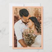 Peachy Apricot Boho Archレトロスクリプト2写真70s セーブザデート (裏面)