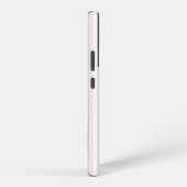 Peachy Blush Tones Vintage Stripes Monogram Samsung Galaxyケース (右側面)