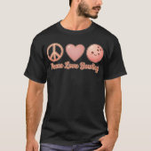 Peachy Peace Love Bowling Charm Tシャツ (正面)
