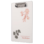 Peachy Pink Oregon Grape Flower Letterhead クリップボード (左)