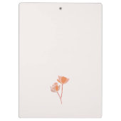 Peachy Pink Oregon Grape Flower Letterhead クリップボード (裏面)