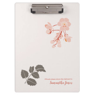 Peachy Pink Oregon Grape Flower Letterhead クリップボード