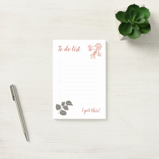 Peachy Pink Oregon Grape Flower Notepad ポストイット (オフィス)