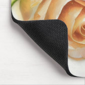 Peachy Rose Flower Art Mousepad マウスパッド (コーナー)