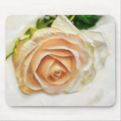 Peachy Rose Flower Art Mousepad マウスパッド (正面)