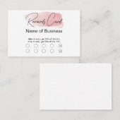 Peachy Watercolor Customer Rewards 名刺 (正面/裏面)