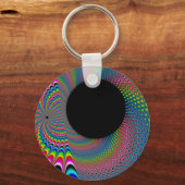 Peackock A Delic - Fractal Art キーホルダー (正面)