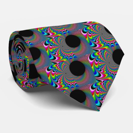Peackock A Delic - Fractal Art ネクタイ (ロール)