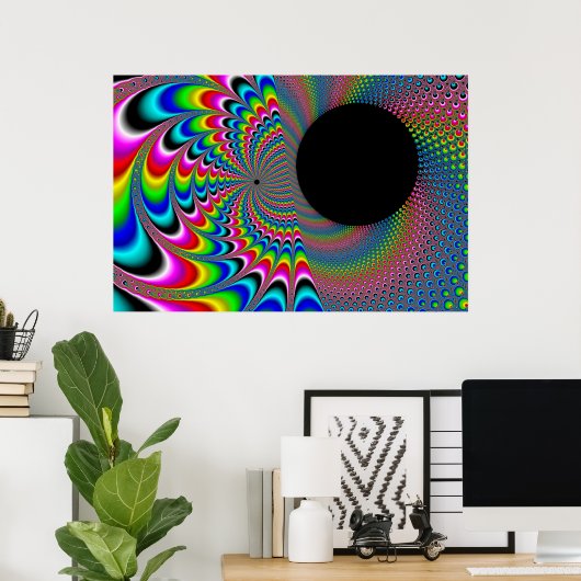 Peackock A Delic - Fractal Art ポスター (ホームオフィス)