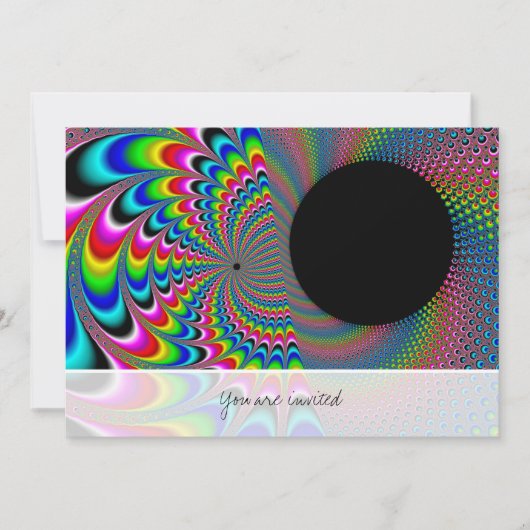 Peackock A Delic - Fractal Art 招待状 (正面)