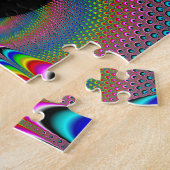 Peackock Delic -フラクタルの芸術 ジグソーパズル (側面)