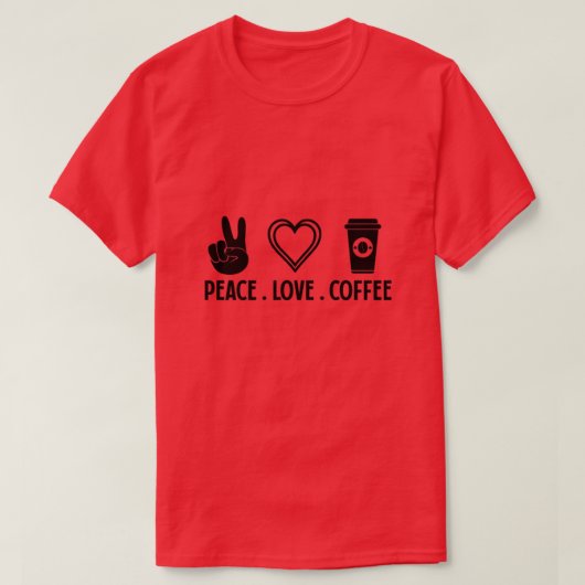 peaclovecoffee01 tシャツ (デザイン正面)