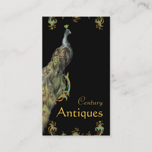 PeacockとScrollsのビジネスプロファイルカード 名刺 (正面)