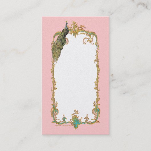 Peacockのビジネスカードまたはプロファイルカード 名刺 (正面)