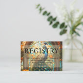 Peacockの結婚ギフト登録エンクロージャカード 名刺 (スタンド正面)