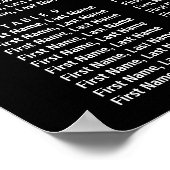 PEACOCKエレガントブラックピンクの結婚シーティングチャート ポスター (角)