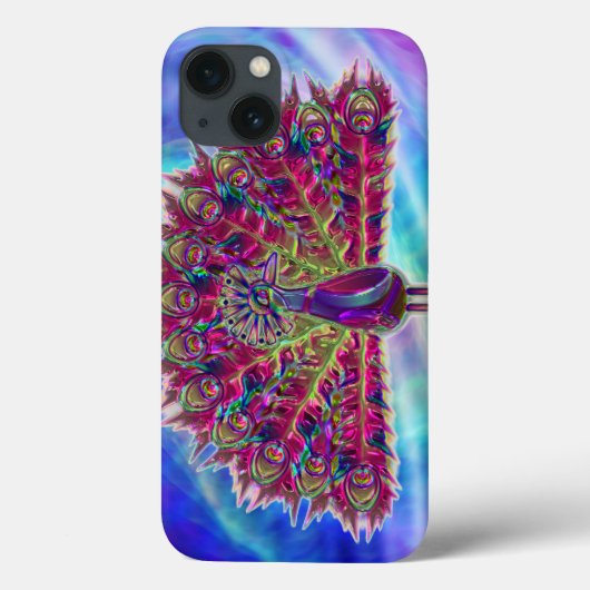 Peacockガラス2Aおよび2Bオプション Case-Mate iPhoneケース (裏面)