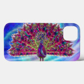 Peacockガラス2Aおよび2Bオプション Case-Mate iPhoneケース (裏面 (横))