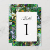 Peacockテーブ誇りを持ったル番号セット1116 ポストカード (正面/裏面)