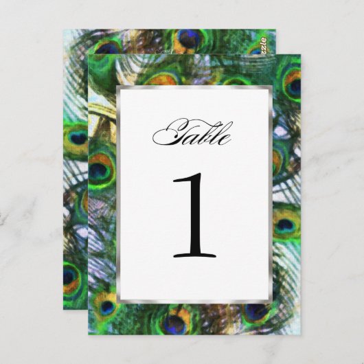 Peacockテーブ誇りを持ったル番号セット1116 ポストカード (正面/裏面)