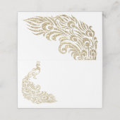 Peacockデザイン空白のテーブル名カード プレイスカード (外部開封)