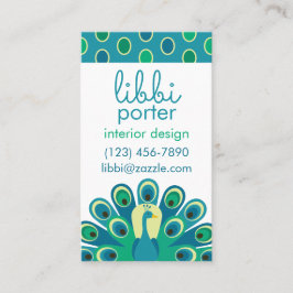 Peacockパーソナライズされたビジネスま連絡たはカード 名刺