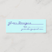 Peacockブックマーク名刺/プロファイル スキニー名刺 (裏面)