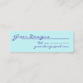 Peacockブックマーク名刺/プロファイル スキニー名刺 (裏面)