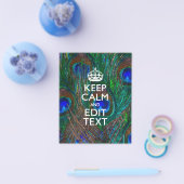 Peacock保の羽毛に落ち着いてテキスト チラシ (シングル)