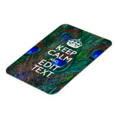 Peacock保の羽毛に落ち着いてテキスト マグネット (左側)