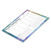 Peacock抽象芸術ウィークリータスク一覧メモ帳プランナー ノートパッド (アングル)