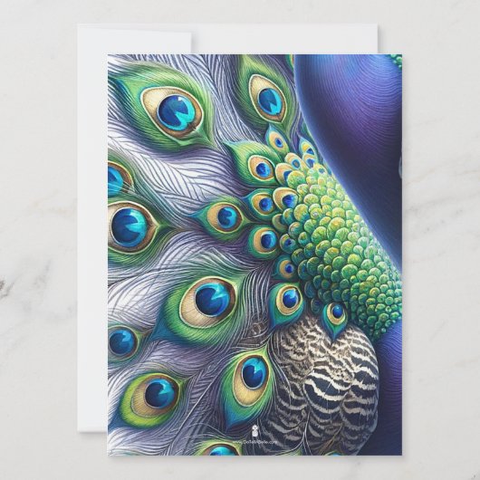 Peacock日付のお知らせ結婚を保存 セーブザデート (裏面)