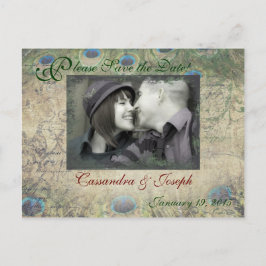 Peacock日付の写真はがきを保存 案内ポストカード