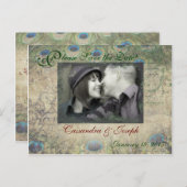 Peacock日付の写真はがきを保存 案内ポストカード (正面/裏面)