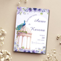 Peacock日付を保存インディアン日付カードを保存