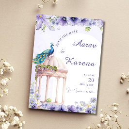 Peacock日付を保存インディアン日付カードを保存 招待状